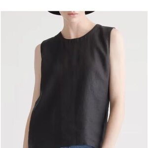 Quince Black Sleeveless Top